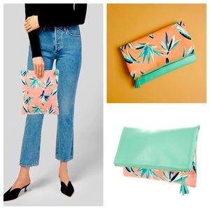 ✨NWOT Rachel Pally LIMITED EDITION reversible leather clutch handbag